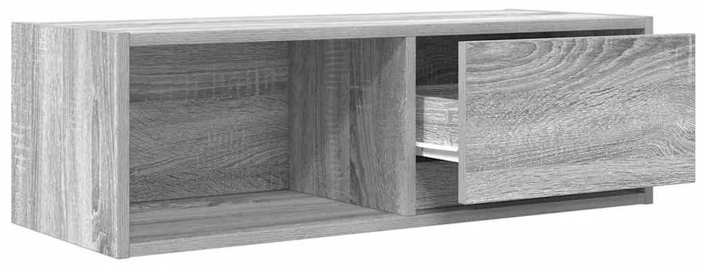 2 db szürke sonoma szerelt fa fali TV-szekrény 80x31x25,5 cm