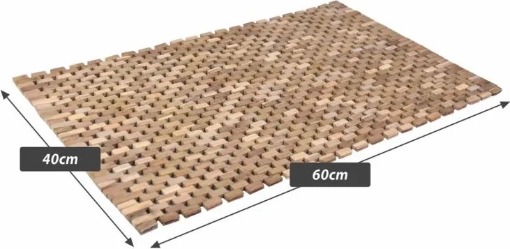 Csúszásgátló szőnyeg teak natúr 60 x 40 cm