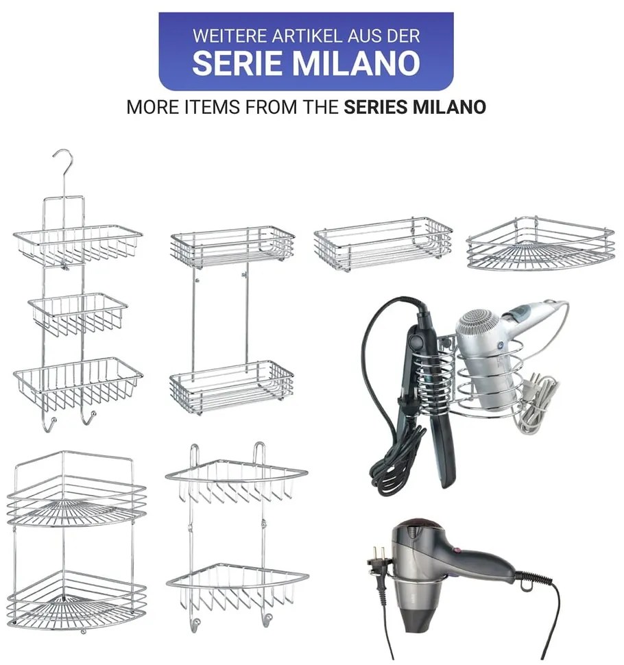 Milano függő fürdőszobai sarokpolc - Wenko