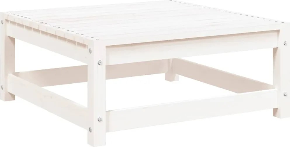 vidaXL fehér tömör fenyőfa kerti lábtartó 70 x 70 x 30 cm