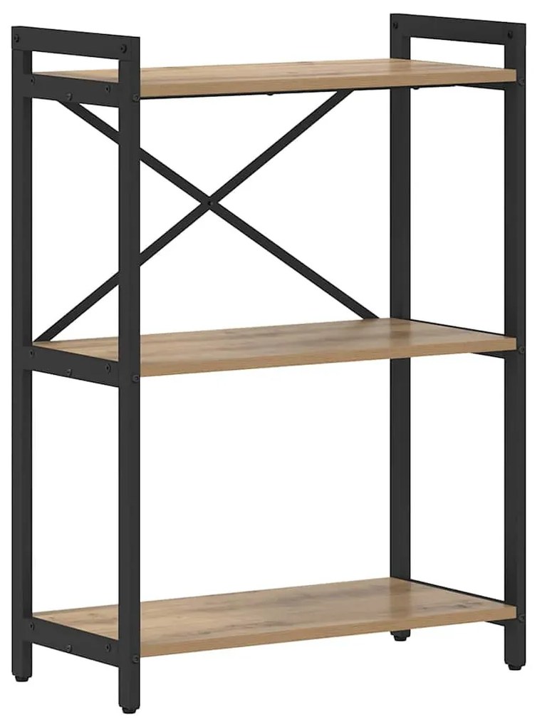 Könyvszekrény kézműves tölgy 60 x 30 x 83 cm Faanyag
