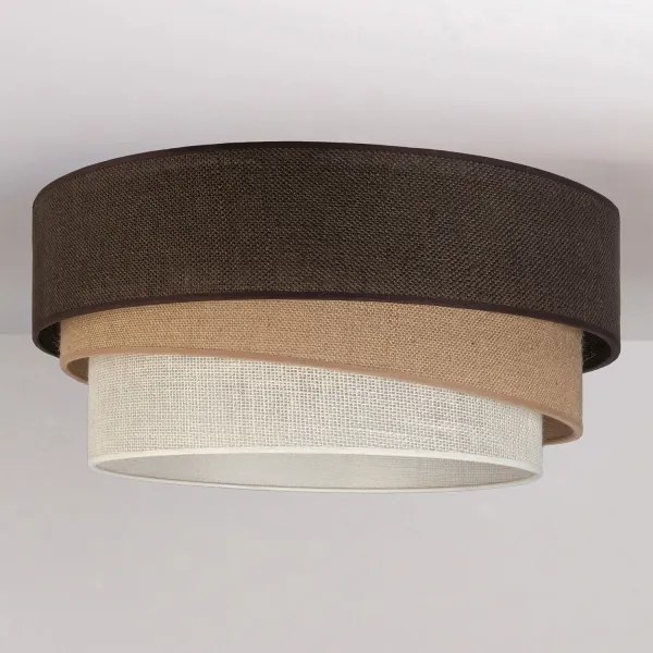 BRILAGI - Mennyezeti lámpa TRIO 1xE27/60W/230V Ø 40 cm barna/bézs/fehér