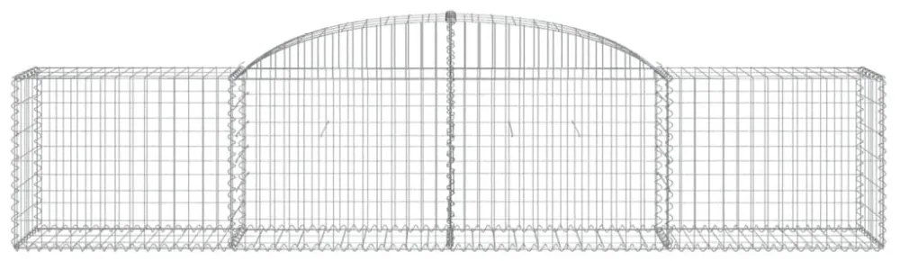 7 db íves horganyzott vas gabion kosár 300x50x60/80 cm