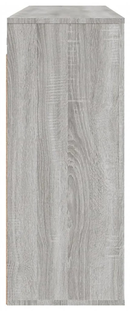 szürke sonoma színű szerelt fa faliszekrény 80x33x80 cm