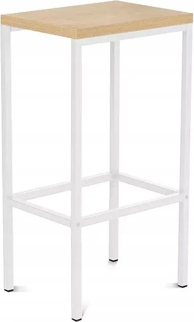 Rocada 959SM08 bárszék, melamin ülőfelülettel, fehér/tölgyfa