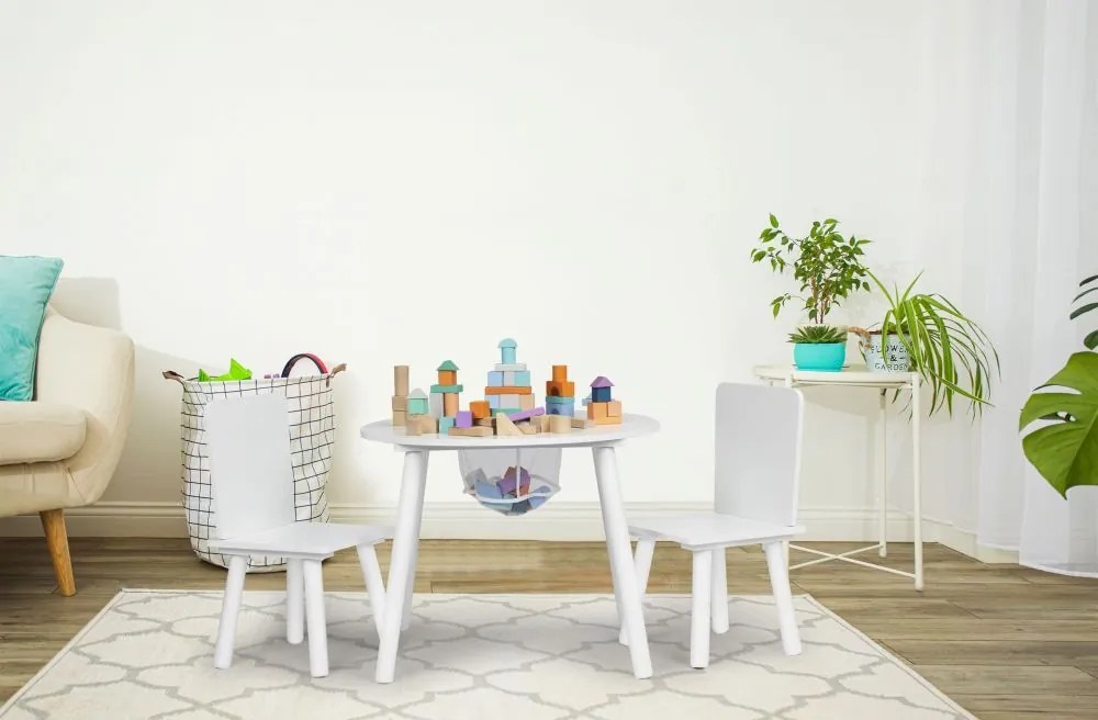 Fából készült gyerek asztal  MODERN+ 2 szék
