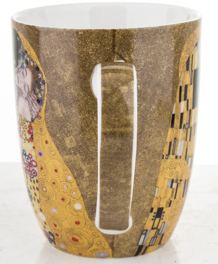 Porcelán bögre többszínű 10,5x12x8,5cm Klimt: A csók
