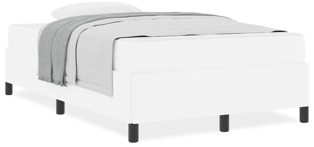 Ágykeret matraccal matracmal Fehér 120 x 200 cm Műbőr