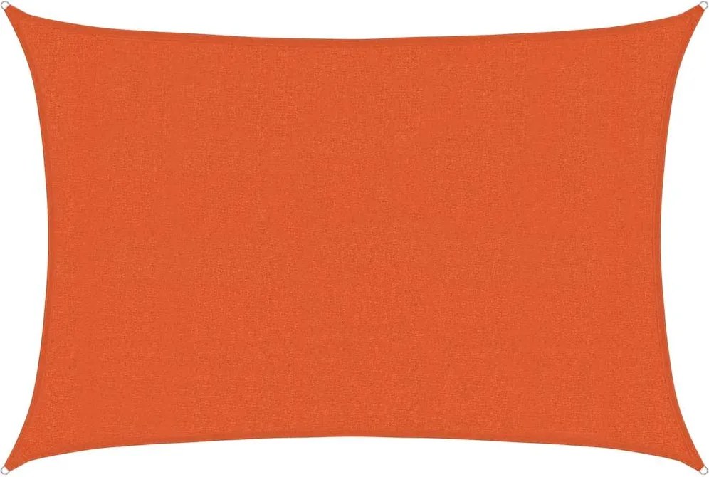 vidaXL narancssárga négyszögletű HDPE napvitorla 160 g/m² 3x4,5 m