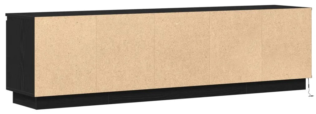 TV állvány LED-del Fekete Tölgy 180x38x49 cm Műanyag