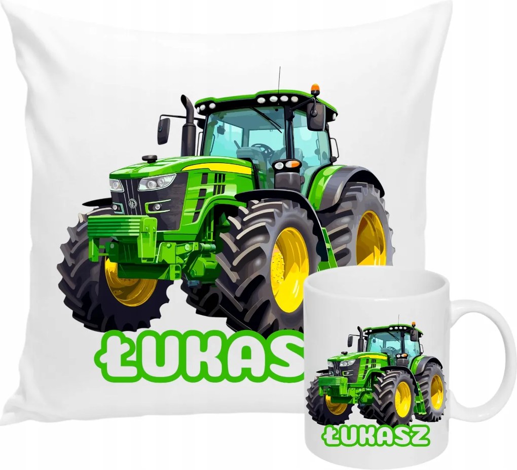 Traktoros Zöld Bögre És Párna Szett Név Születésnapi Ajándék