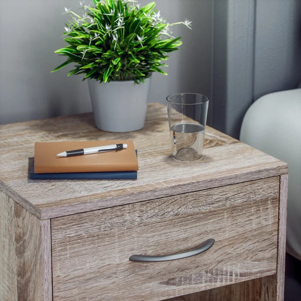 Casaria® Kiel éjjeliszekrény 41x39x28 cm - tölgy