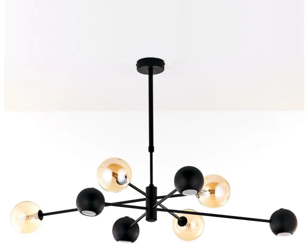 Jupiter 1994 - Csillár rúdon MOKA 4xGU10/10W/230V + 4xG9/10W/230V fekete/bézs