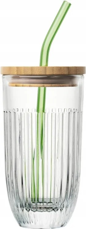 La Rochere Ouessant magas pohár fa fedéllel és szívószállal 400ml