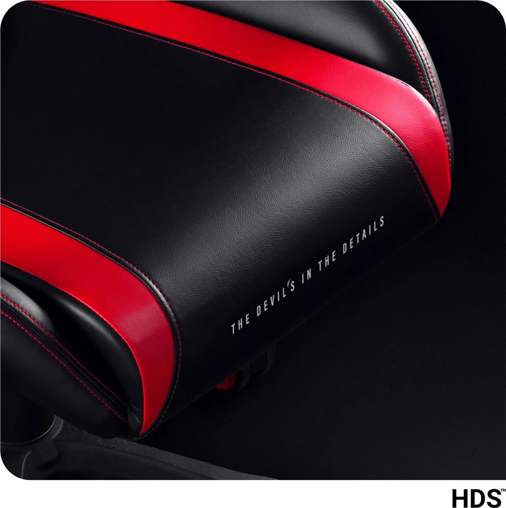 Gamer szék műbőr Small Size, fekete-piros: Diablo X-Horn 2.0