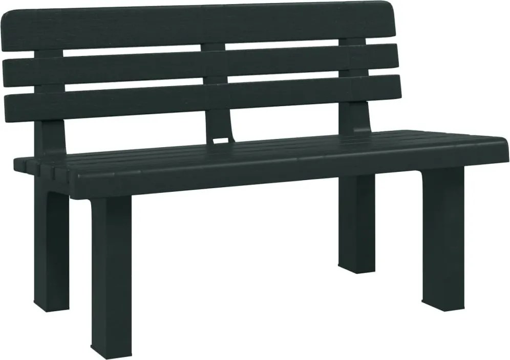 Zöld polipropilén kerti pad 110 x 52 x 71 cm