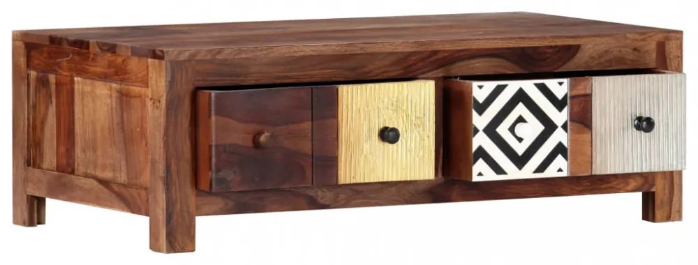 tömör akácfából dohányzóasztal 90 x 50 x 30 cm