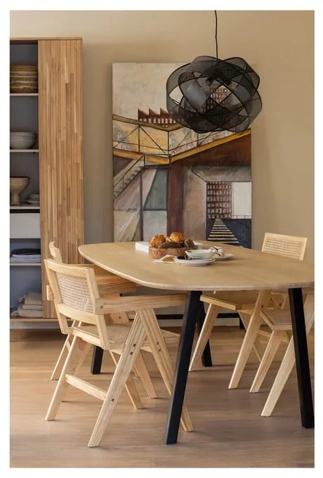 Natúr színű ruhásszekrény tölgyfa dekorral 60x210x42 cm Gravure – WOOOD