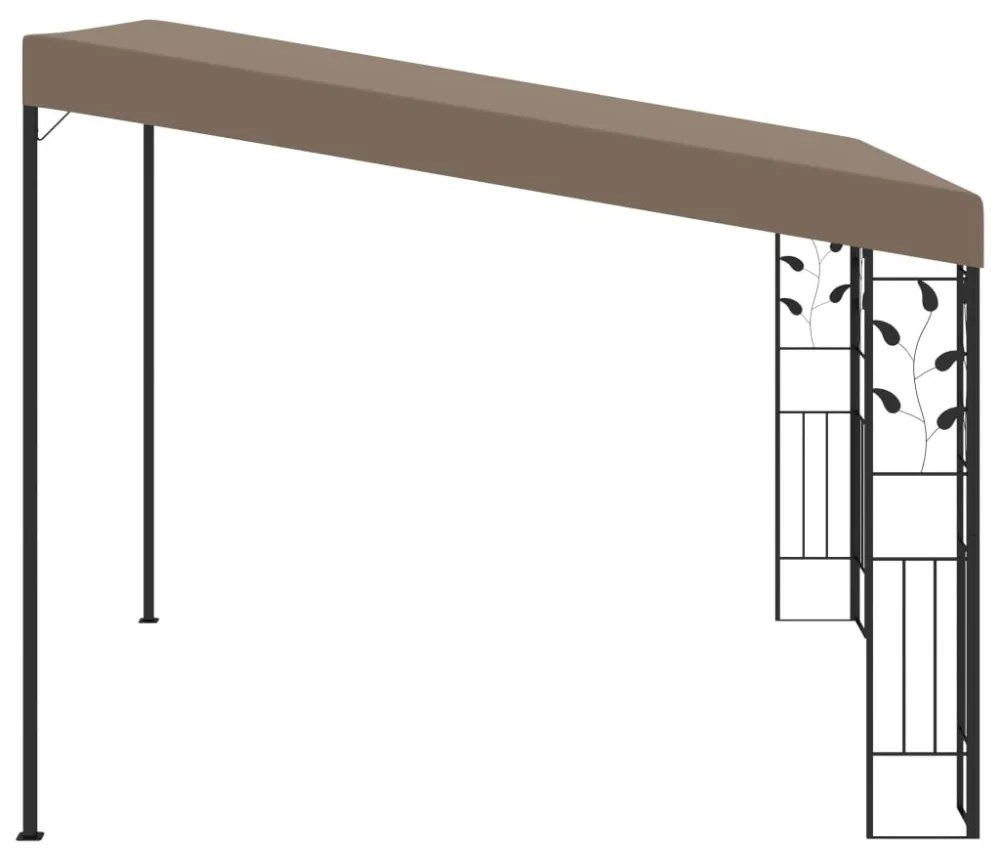 tópszínű falra szerelhető pavilon 3 x 3 x 2,5 m