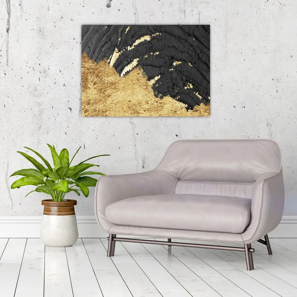 Üveg kép - Arany szerkezet N⁰1 (70x50 cm)