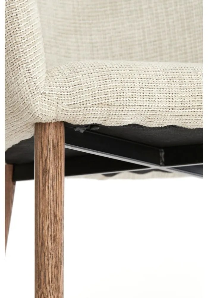 Bézs kárpitozott karfás étkezőfotel szett 2 db-os Blaine – Light & Living