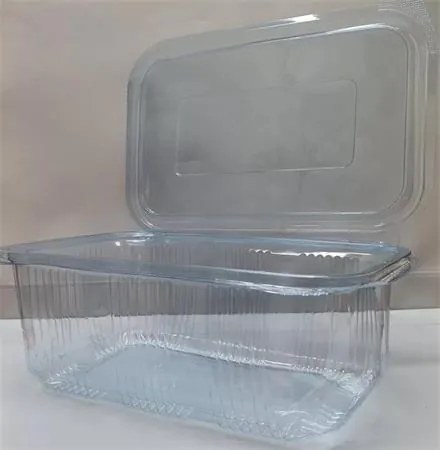 Ételtároló doboz, egybefedeles, szögletes, 750 ml, 100 db, Party, víztiszta (KHMU293)