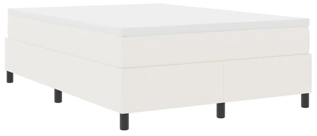 Boxspring Ágy Krém 140x200 cm Corduroy Szövet
