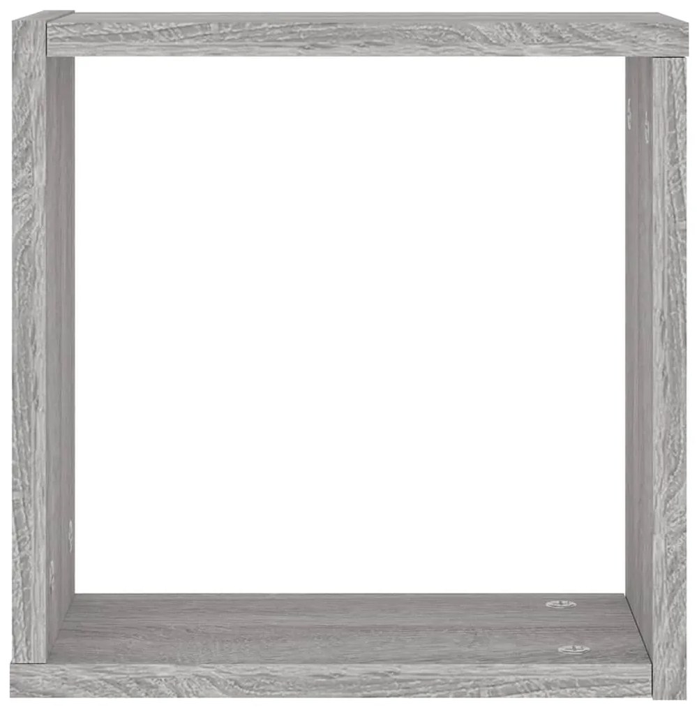 4 db szürke sonoma fali kockapolc 30 x 15 x 30 cm