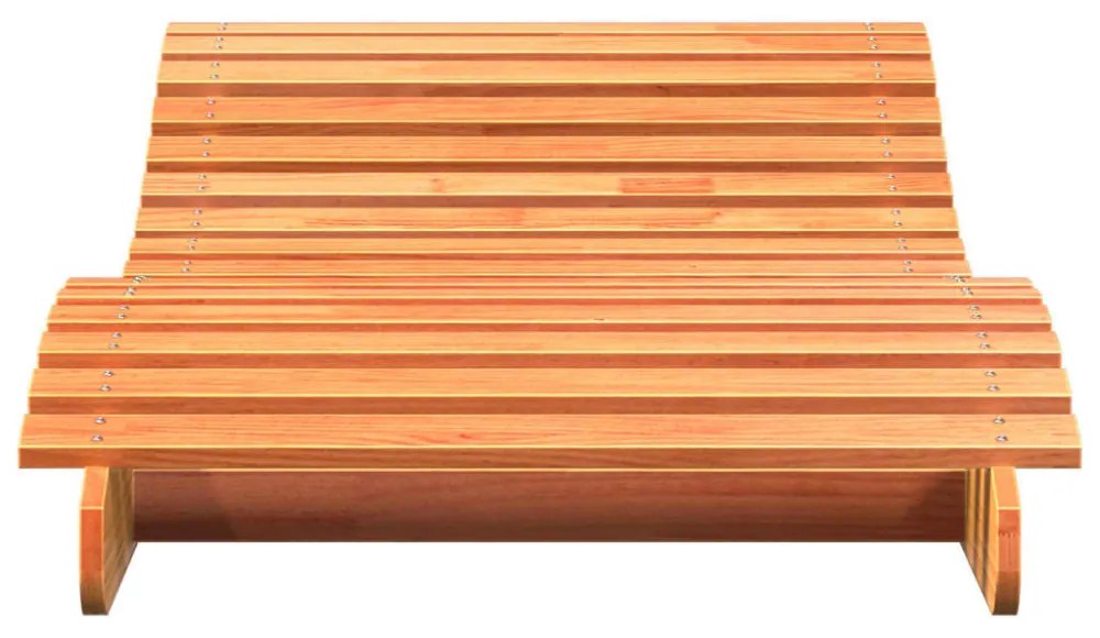 viaszbarna tömör fenyőfa napozóágy 205 x 80 x 31,5 cm