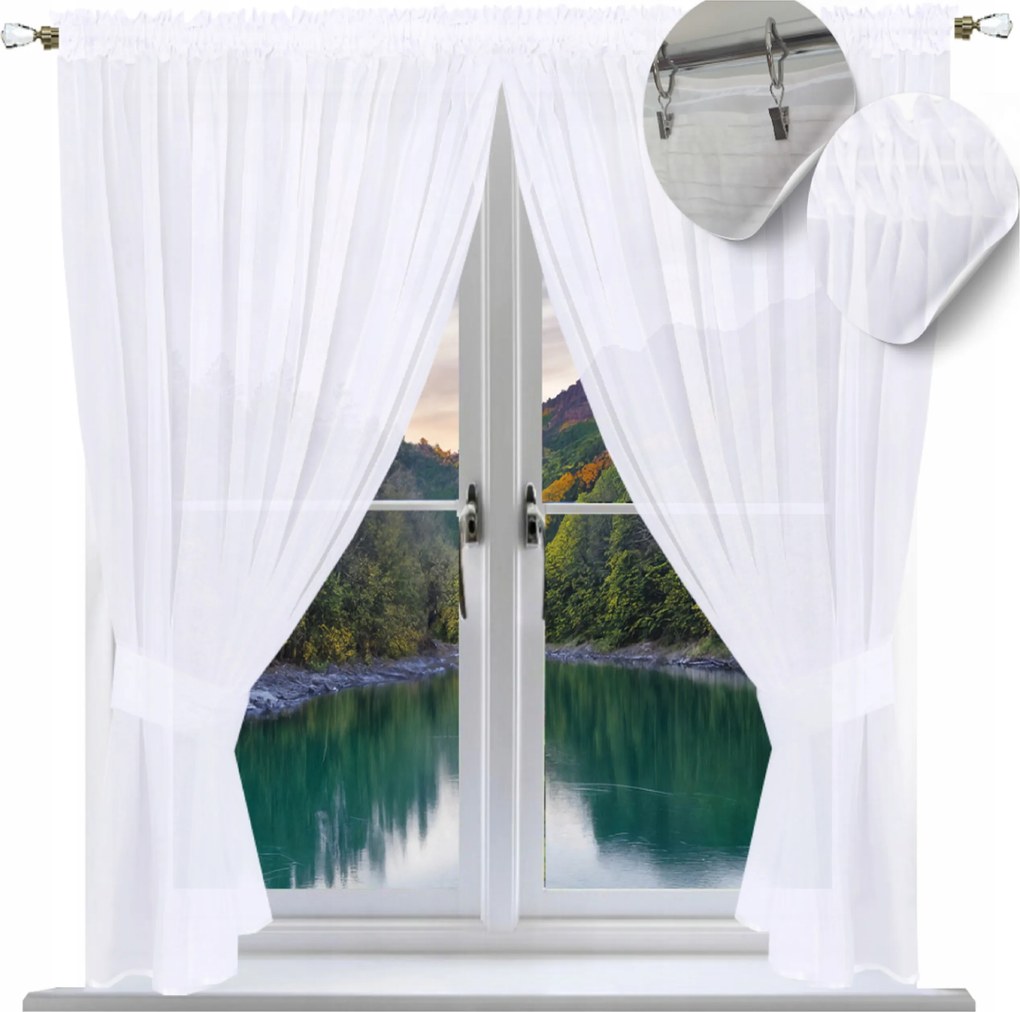 Kész függöny egyszerű 150x300 sima függönyök függönyfogó voile klasszikus