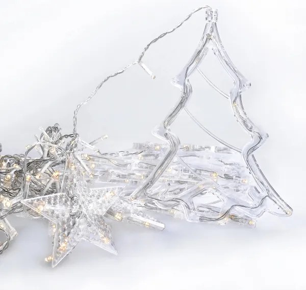 Brilagi - LED Karácsonyi kültéri függöny 138xLED/8 funkciós 5m IP44 meleg fehér