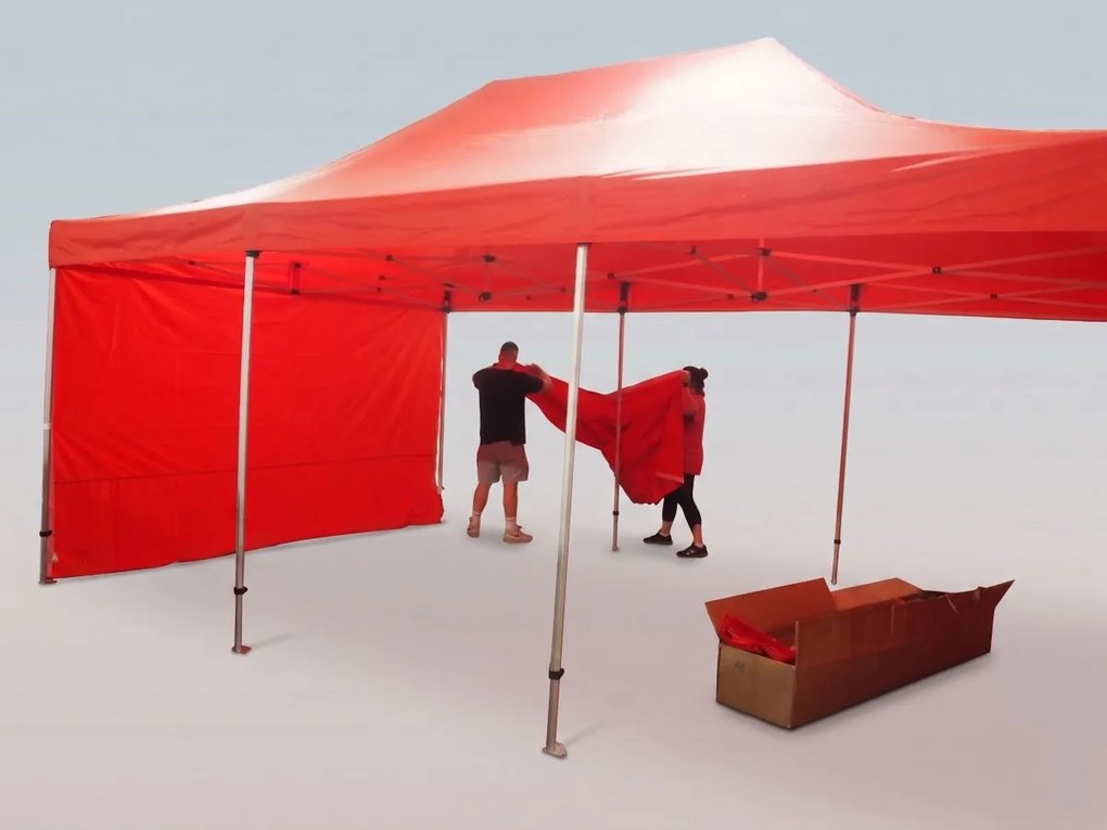 Összecsukható sátor 6 × 4 m – alumínium HEXAGON, Fehér