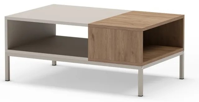 Krémszínű dohányzóasztal 56x90 cm Cailin – Marckeric