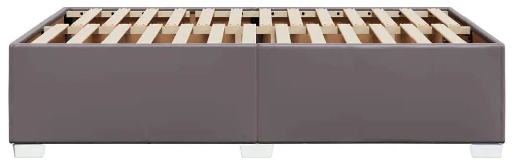 szürke műbőr ágykeret 120x200 cm