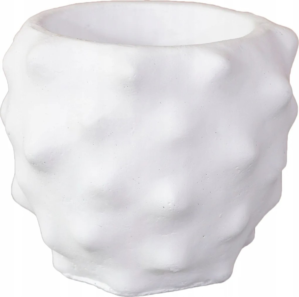Krita Virágtartó fehér beton átm. 9cm