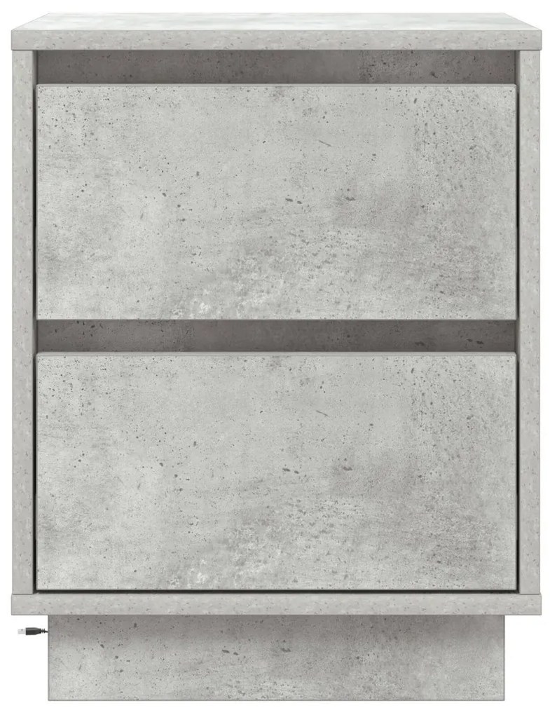 éjjeli szekrény LED világítással szürke beton 39x34,5x50 cm
