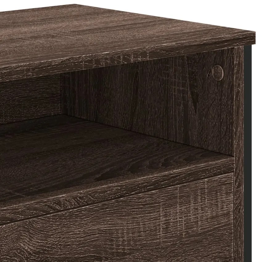 barna tölgy színű szerelt fa TV-szekrény 122 x 34 x 41 cm
