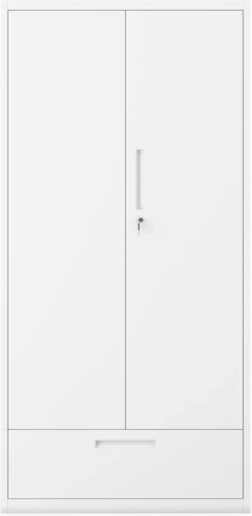 Moduláris többfunkciós fém szekrény fiókkal fehér MEGAN 1850 x 900 x 400 mm