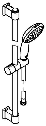 GROHE 27942001 - VITALIO START 110 600 mm zuhanyszett, fényes króm