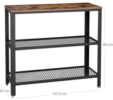 LUVOR barna/fekete oldalsó asztal