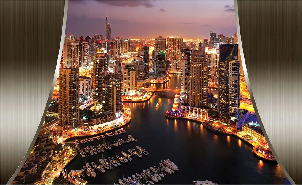 Fotótapéta Éjszakai Modern Megalopolis Városépítészet 368x254 +ragasztó