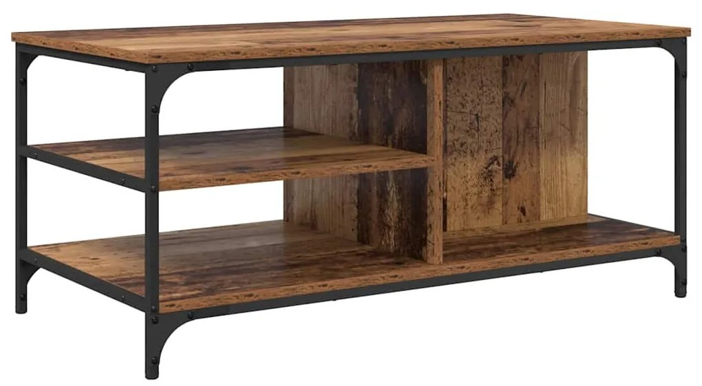 vidaXL Dohányzóasztal Öreg fa 100 x 50 x 45 cm Faanyag