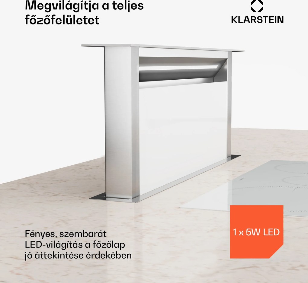 Klarstein Royal Flush Eco páraelszívó, Kihúzható, 714 m³/h, Boost, Touch control, EEK A++