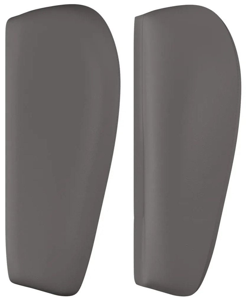 szürke műbőr szárnyas fejtámla szárnyakkal 83x23x78/88 cm