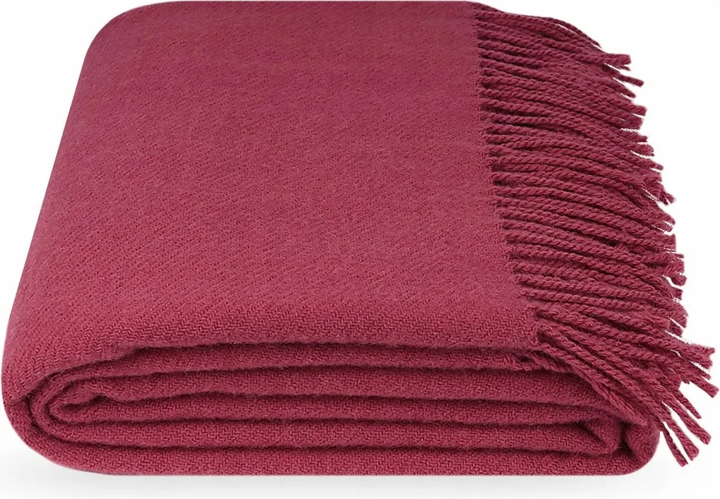 Gyapjú Takaró Meleg Gyapjú 100% Új-zélandi Gyapjú Halvány rózsaszín 140×200 cm