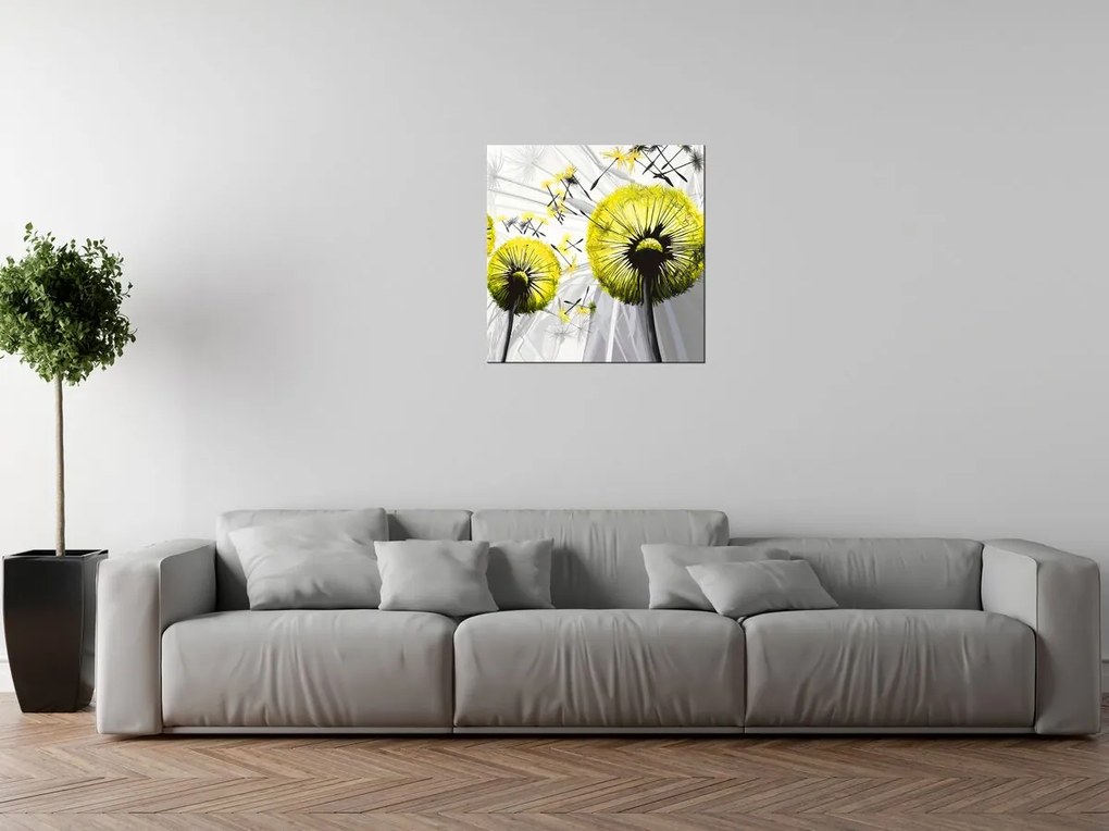 Gario Vászonkép Gyönyöru zöld pitypangok Méret: 50 x 40 cm