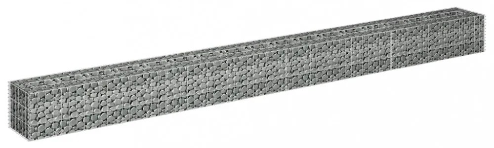 horganyzott acél gabion magaságyás 360 x 30 x 30 cm
