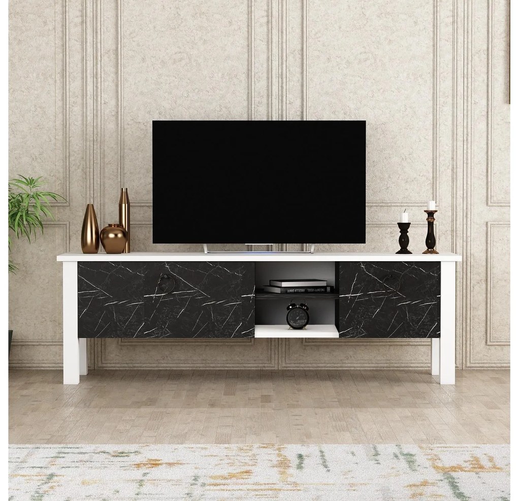 TV asztal/szekrény Tuteku 2 (fehér + fekete) . 1095362
