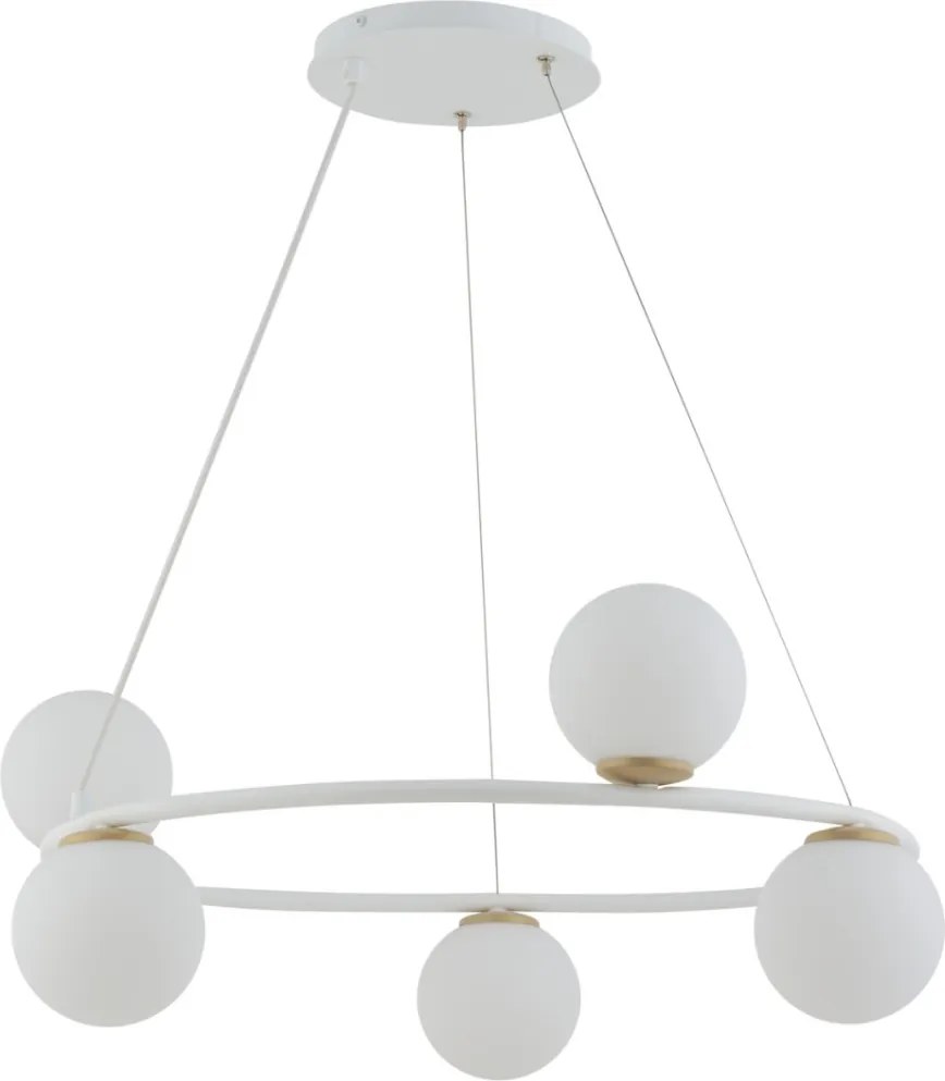 SIGMA LIGHTING 33385 GAMA Többágú Függesztett Lámpa Fehér, Arany G9 IP20
