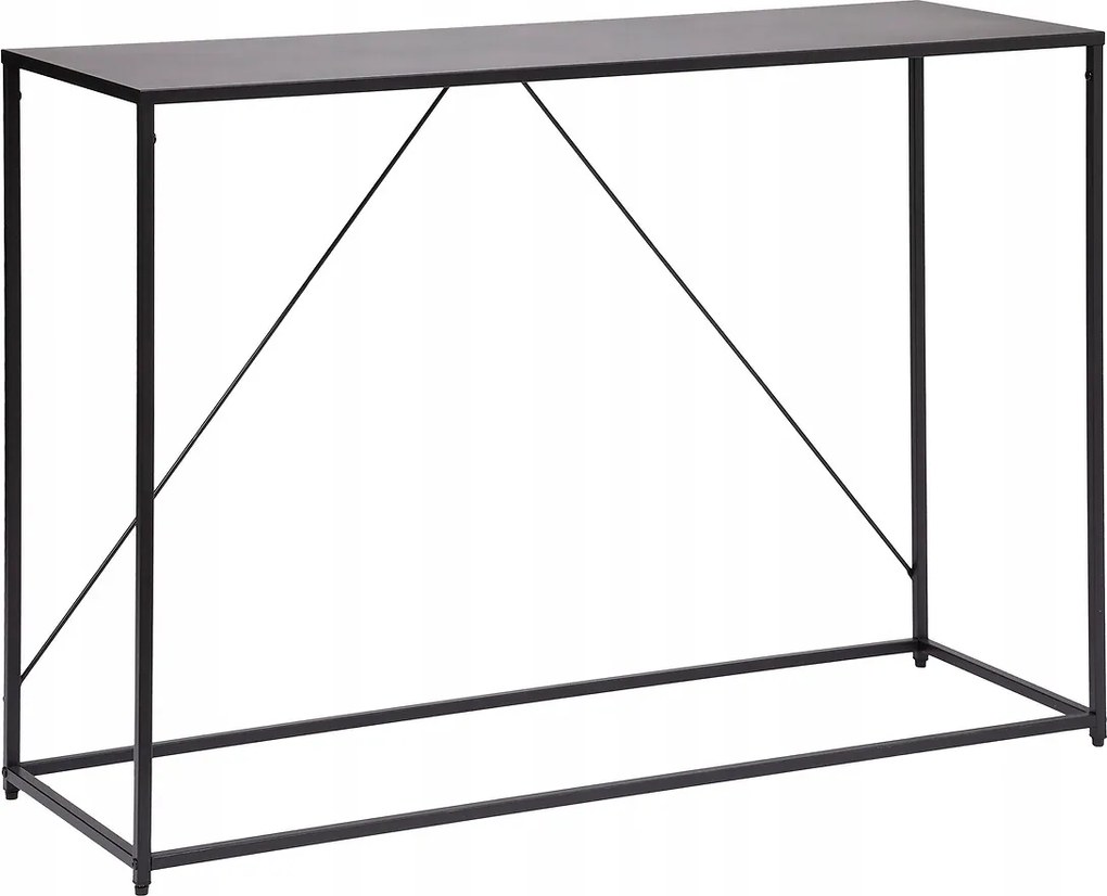 Konzol Loft Asztal Előszobába 120x85x40 CM Modern Fekete Fém